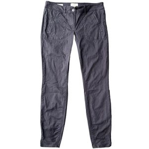 LOFT Gray Modern Skinny Utility Zipper Pocket Pants | Size 4